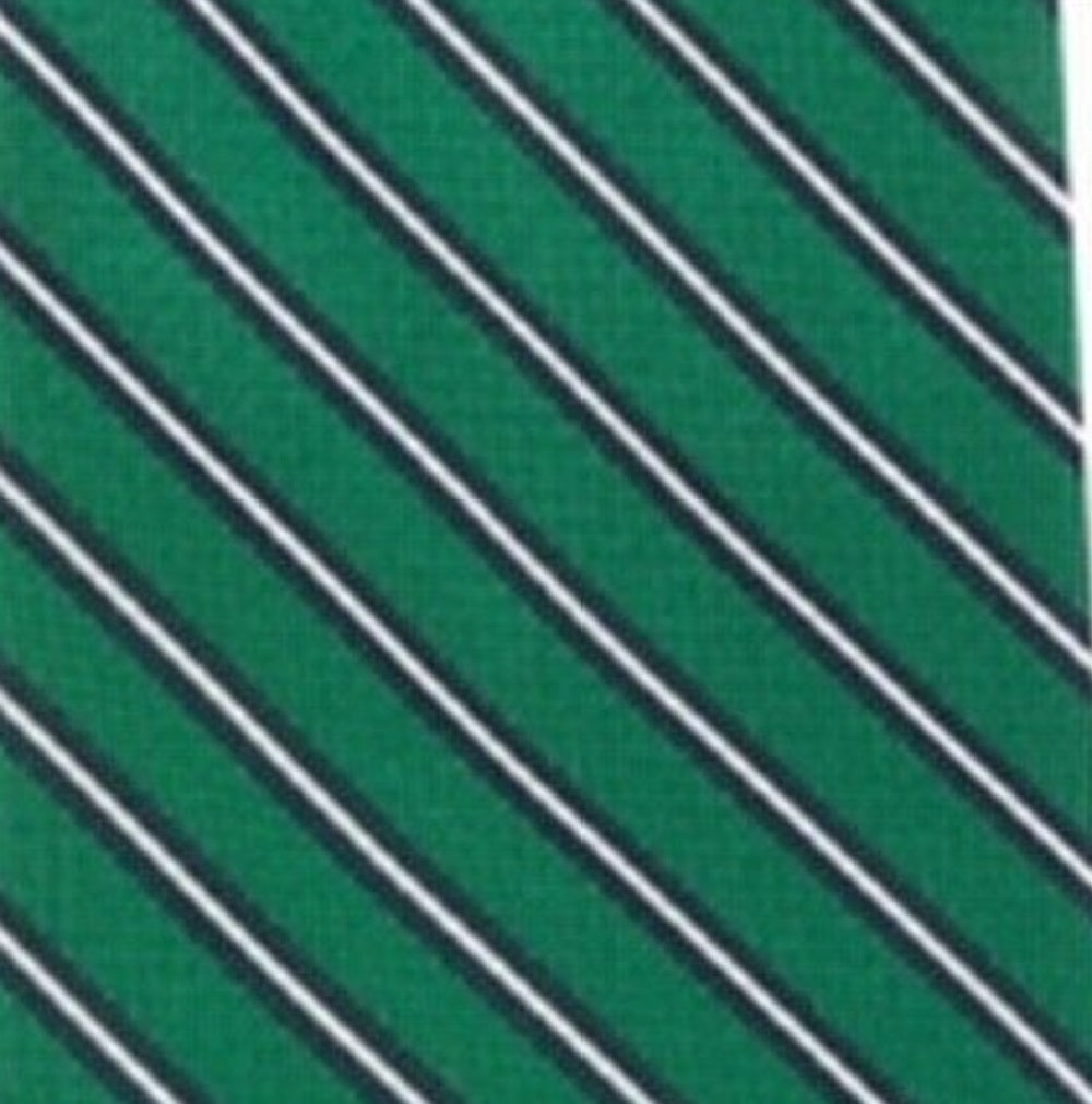 Gravata de seda listrada tricolor masculina Tommy Hilfiger, verde, tamanho único