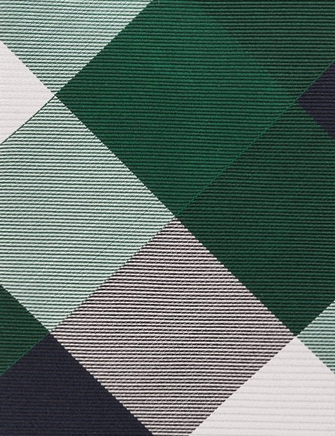 Gravata de seda xadrez Tommy Hilfiger masculina, azul, tamanho regular