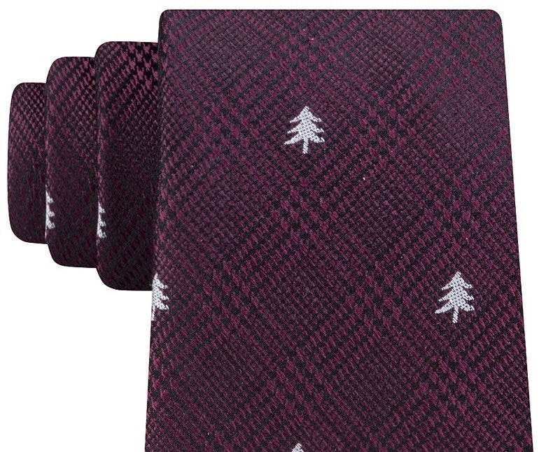 Gravata Tommy Hilfiger para árvore de Natal masculina, vermelha, tamanho regular