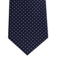 Gravata de seda Tommy Hilfiger Preppy Classic Dot Masculina Preta Tamanho Regular