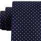 Gravata de seda Tommy Hilfiger Preppy Classic Dot masculina, tamanho azul marinho, regular