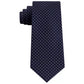 Gravata de seda Tommy Hilfiger Preppy Classic Dot masculina, tamanho azul marinho, regular