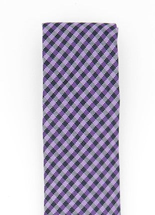 Gravata xadrez texturizada clássica masculina Tommy Hilfiger, roxa, tamanho regular