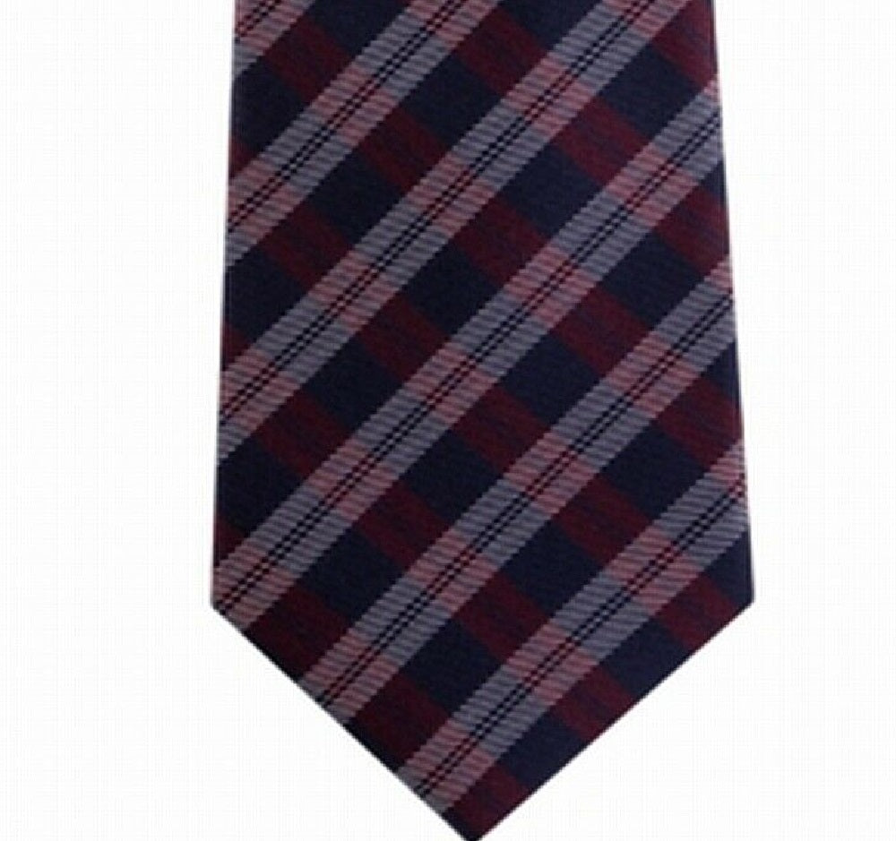 Gravata xadrez clássica Tommy Hilfiger Brooklyn masculina vermelha tamanho único
