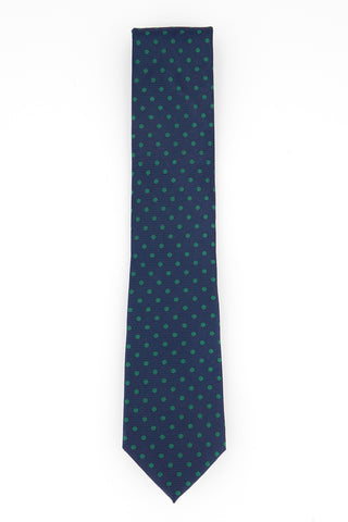 Gravata Tommy Hilfiger Masculina Mont Classic Dot Stripe Verde Tamanho Regular