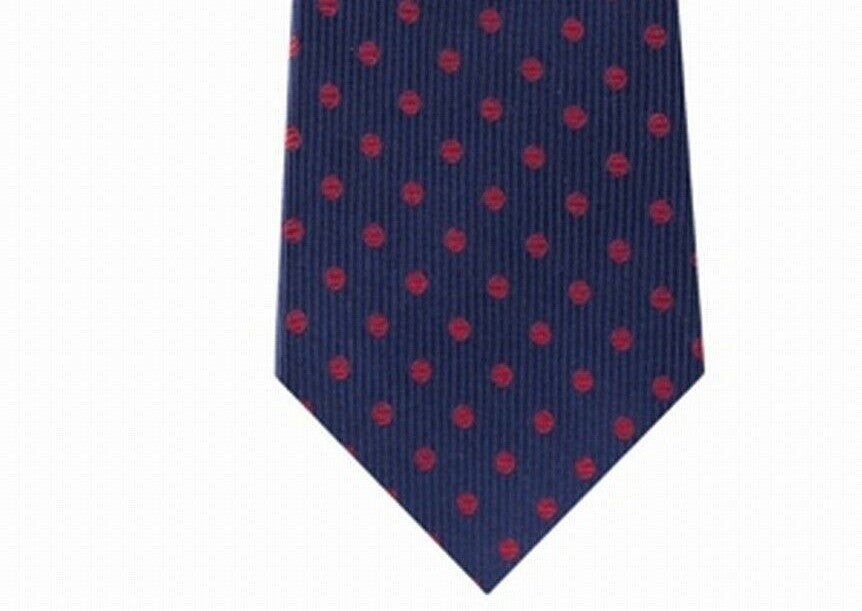 Gravata Tommy Hilfiger Masculina Mont Classic Dot Stripe Vermelha Tamanho Regular