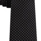 Gravata Tommy Hilfiger Bird Eye Masculina Preta Tamanho Regular