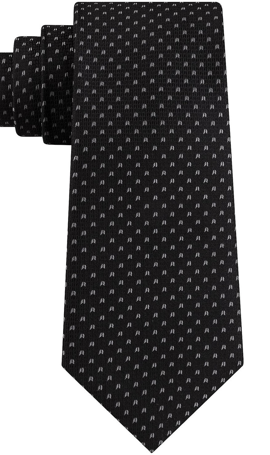 Gravata Tommy Hilfiger Bird Eye Masculina Preta Tamanho Regular