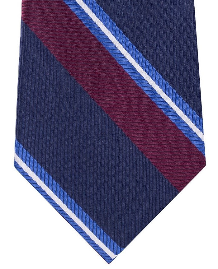Gravata Tommy Hilfiger Village Classic Stripe Masculina Azul Tamanho Regular