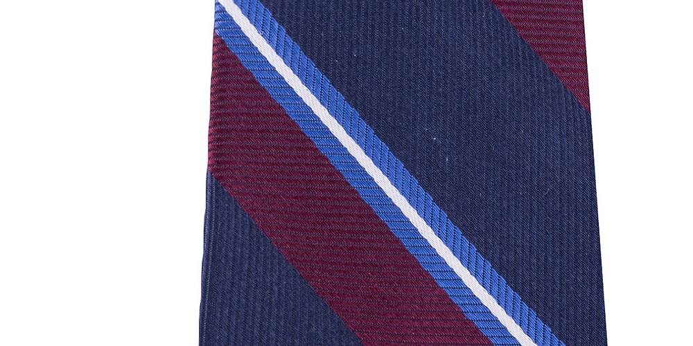 Gravata Tommy Hilfiger Village Classic Stripe Masculina Azul Tamanho Regular