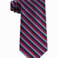 Gravata de seda listrada texturizada clássica Tommy Hilfiger Village Masculina, vermelha escura, tamanho regular