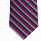 Gravata de seda listrada texturizada clássica Tommy Hilfiger Village Masculina, vermelha escura, tamanho regular