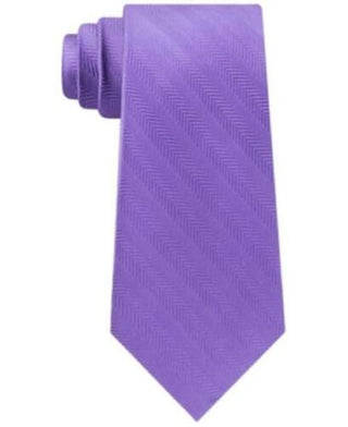 Tommy Hilfiger Men's Village Classic Textured Stripe Silk Tie Purple One Size