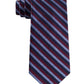 Gravata de seda listrada texturizada clássica Tommy Hilfiger Village Masculina, vermelha, tamanho regular