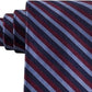 Gravata de seda listrada texturizada clássica Tommy Hilfiger Village Masculina, vermelha, tamanho regular
