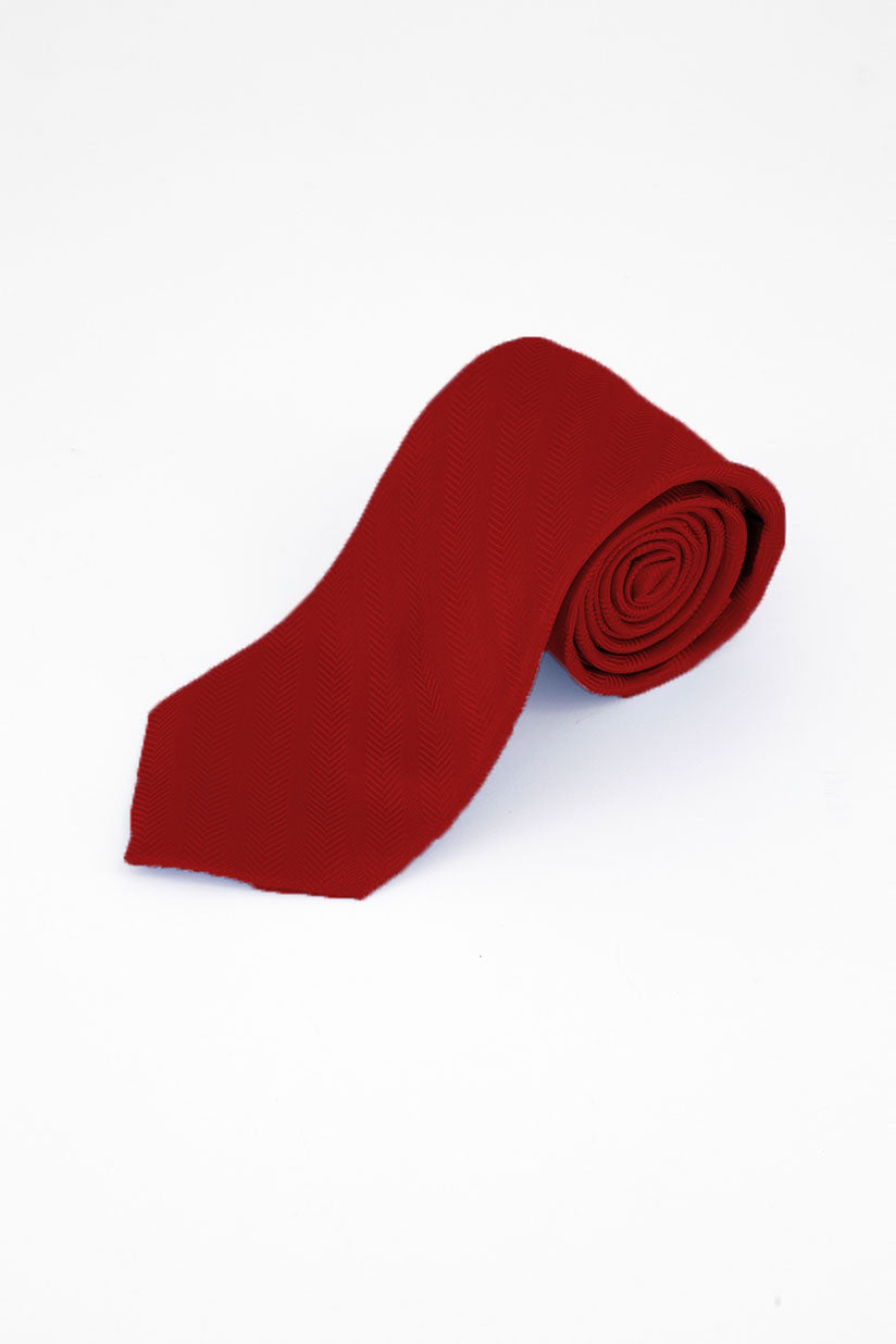 Gravata de seda listrada texturizada clássica Tommy Hilfiger Village Masculina, vermelha, tamanho único