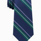 Gravata listrada texturizada clássica masculina Tommy Hilfiger, verde, tamanho regular