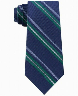 Gravata listrada texturizada clássica masculina Tommy Hilfiger, verde, tamanho regular