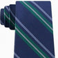 Gravata listrada texturizada clássica masculina Tommy Hilfiger, verde, tamanho regular