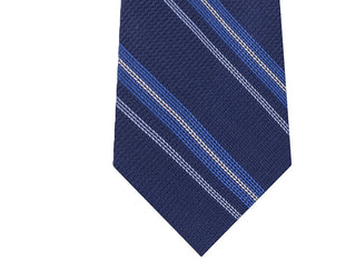 Gravata listrada texturizada clássica masculina Tommy Hilfiger, tamanho azul marinho, regular