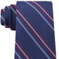 Gravata listrada texturizada clássica masculina Tommy Hilfiger vermelha tamanho regular