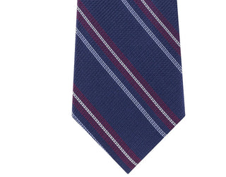 Gravata listrada texturizada clássica masculina Tommy Hilfiger vermelha tamanho regular