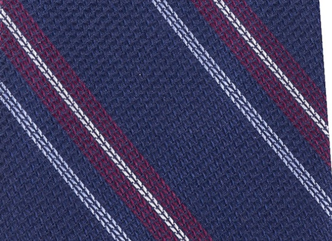 Gravata listrada texturizada clássica masculina Tommy Hilfiger azul-marinho - tamanho único