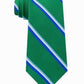 Gravata de seda listrada Tommy Hilfiger Bronx masculina, verde, tamanho regular