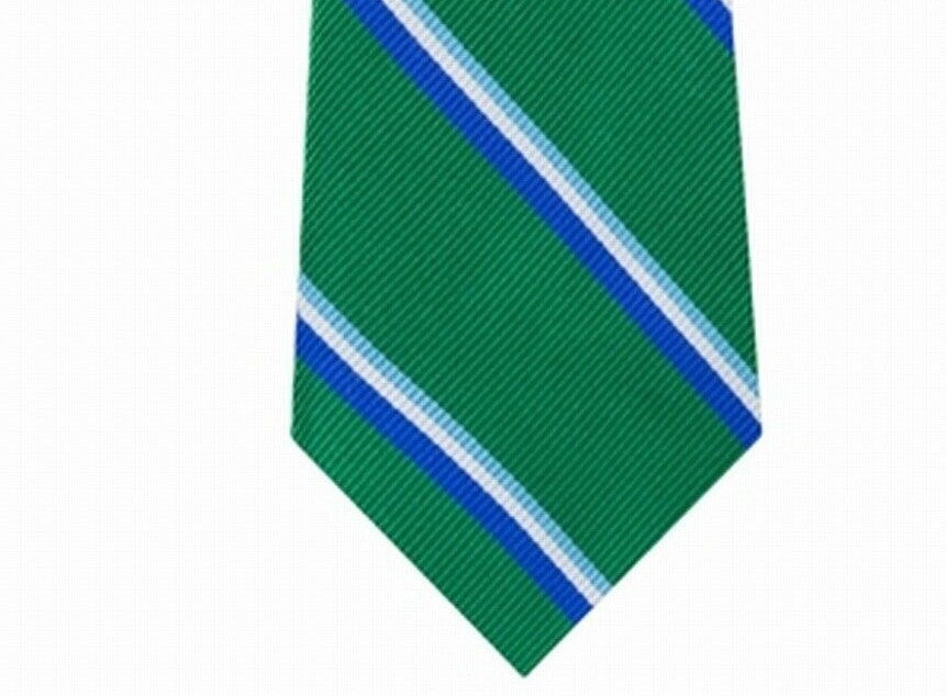 Gravata de seda listrada Tommy Hilfiger Bronx masculina, verde, tamanho regular