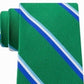 Gravata de seda listrada Tommy Hilfiger Bronx masculina, verde, tamanho regular