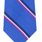 Gravata de seda listrada Tommy Hilfiger Bronx masculina, tamanho azul marinho, regular
