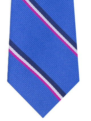 Gravata de seda listrada Tommy Hilfiger Bronx masculina, tamanho azul marinho, regular