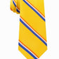 Gravata de seda listrada Tommy Hilfiger Bronx masculina, amarela, tamanho único