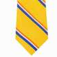 Gravata de seda listrada Tommy Hilfiger Bronx masculina, amarela, tamanho único