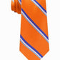 Gravata de seda listrada Tommy Hilfiger Bronx masculina laranja tamanho único