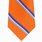 Gravata de seda listrada Tommy Hilfiger Bronx masculina laranja tamanho único
