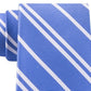 Gravata listrada Tommy Hilfiger Flatiron masculina, azul marinho, tamanho regular