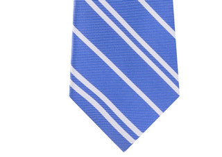 Gravata listrada Tommy Hilfiger Flatiron masculina, azul marinho, tamanho regular