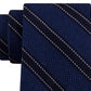 Gravata listrada Tommy Hilfiger Stitch Line masculina azul brilhante tamanho regular
