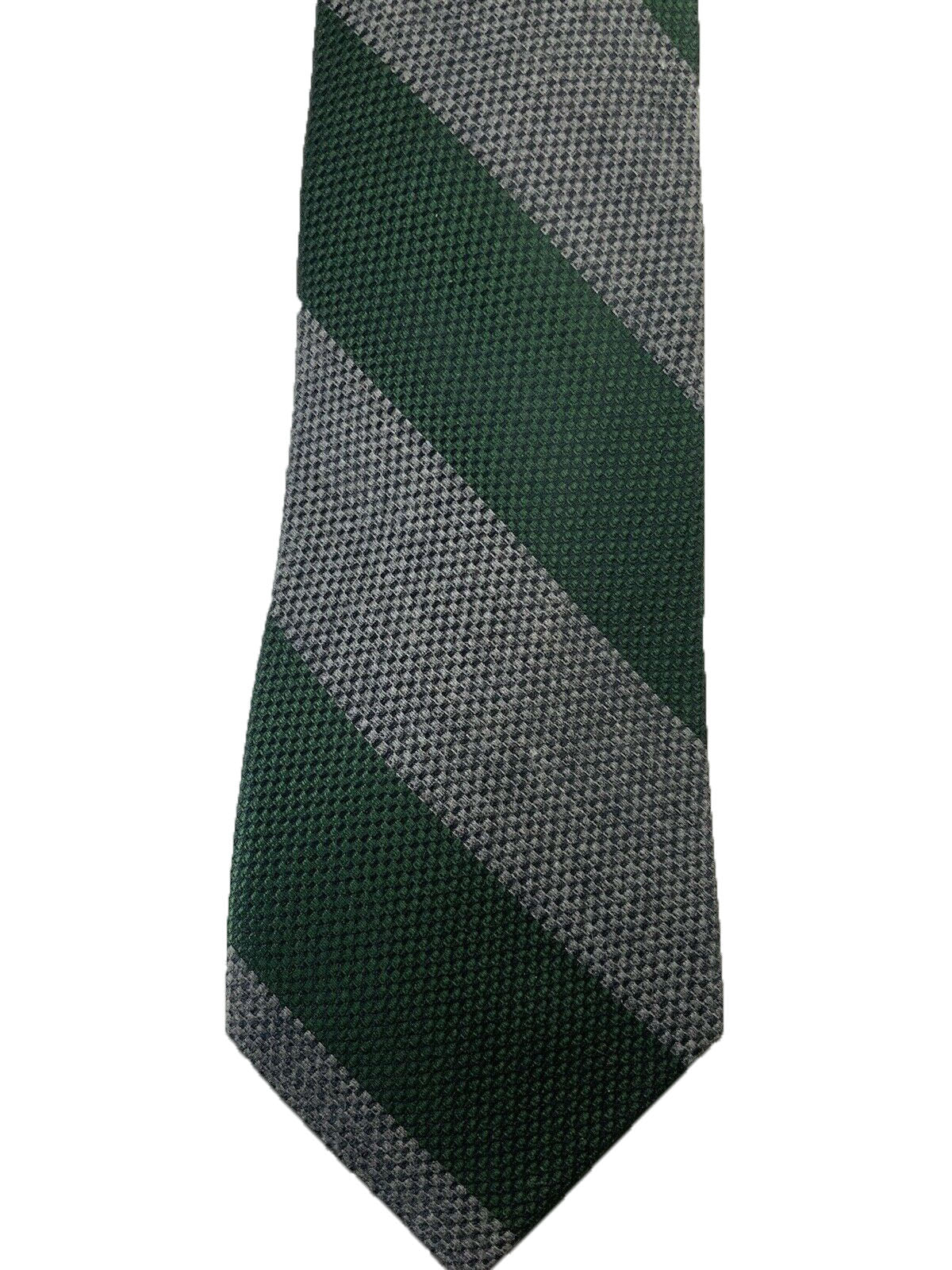 Gravata Tommy Hilfiger Andy Stripe Masculina Verde Tamanho Regular