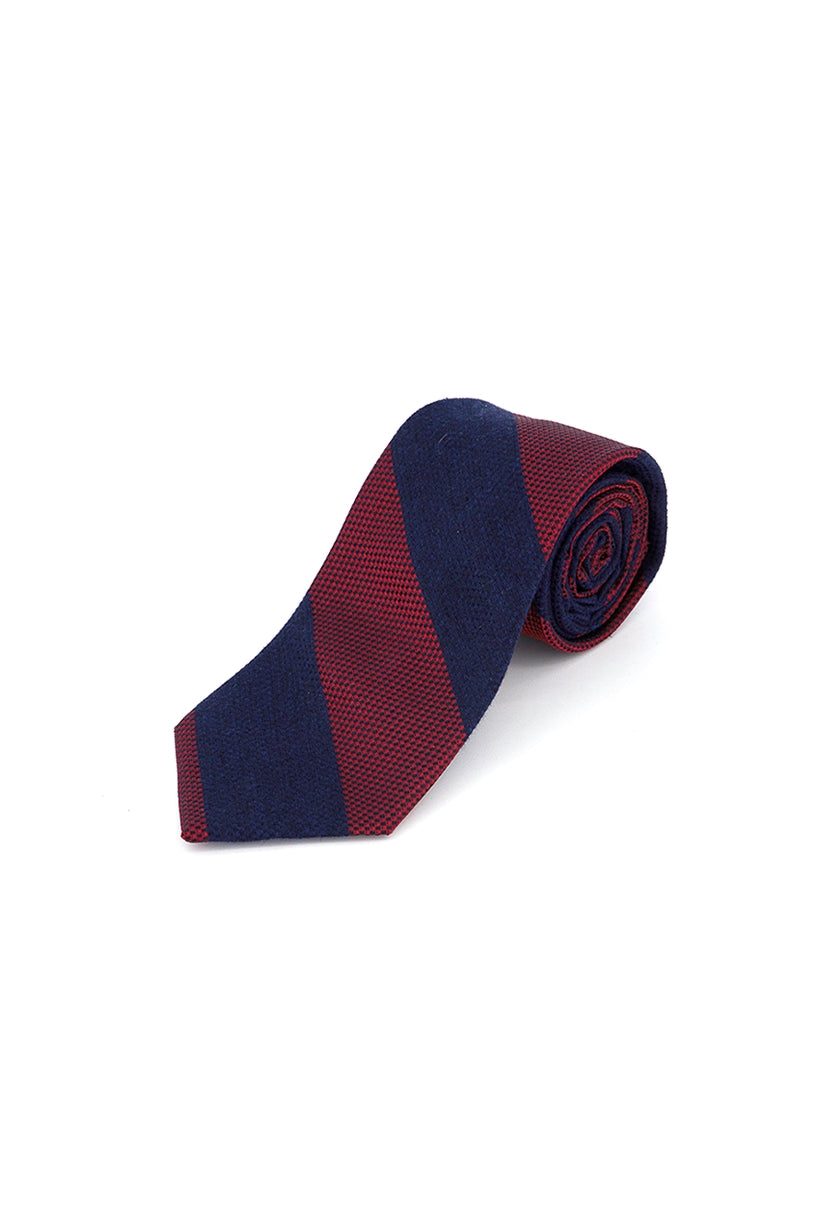 Gravata Tommy Hilfiger Andy Stripe Masculina Vermelha Tamanho Regular