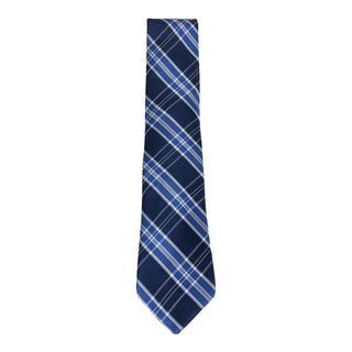 Gravata xadrez masculina Tommy Hilfiger Vincent azul marinho tamanho regular