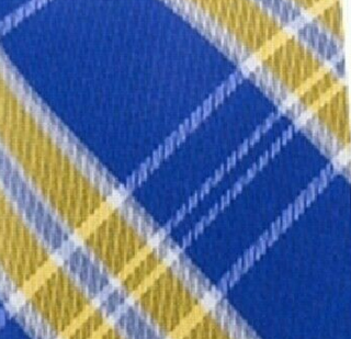 Gravata xadrez masculina Tommy Hilfiger Vincent azul-amarela tamanho único