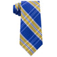 Gravata xadrez masculina Tommy Hilfiger Vincent azul-amarela tamanho único