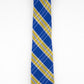 Gravata xadrez masculina Tommy Hilfiger Vincent azul-amarela tamanho único