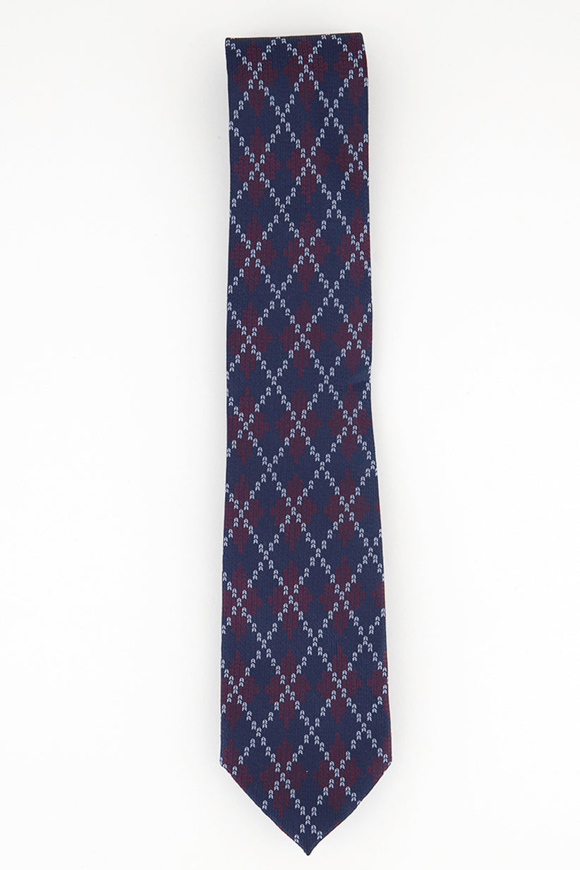 Gravata Tommy Hilfiger Masculina Classic Argyle Holiday Vermelho Escuro Tamanho Regular