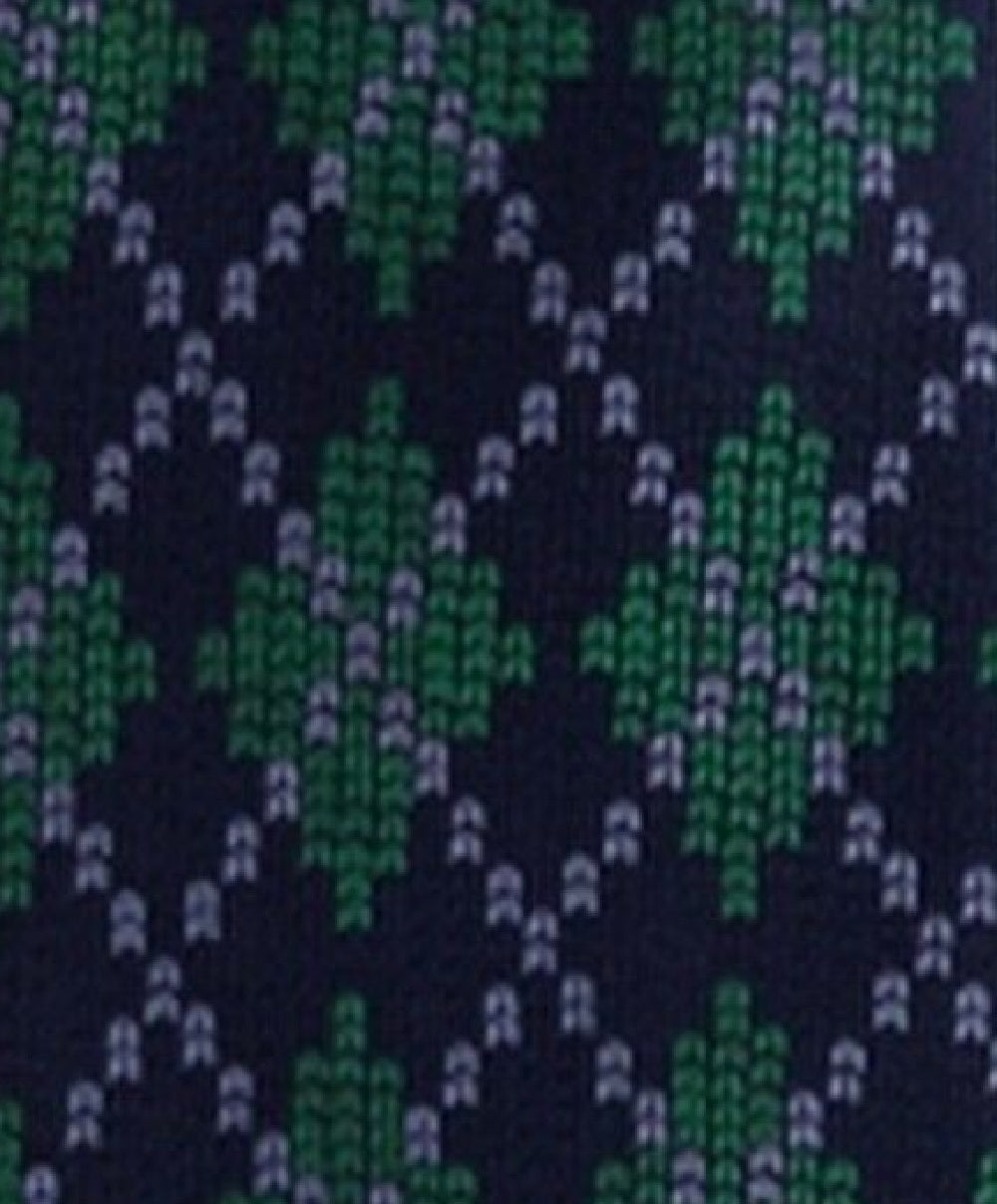 Gravata Tommy Hilfiger Masculina Classic Holiday Argyle de Seda Verde Tamanho Único