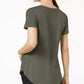 JM Collection Top decote redondo feminino verde tamanho pequeno