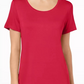 JM Collection Top Feminino Decote Redondo Médio Rosa Tamanho Médio