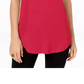 JM Collection Top Feminino Decote Redondo Médio Rosa Tamanho Médio